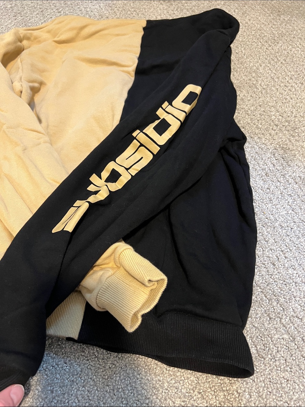 Subsidia Split Black and Tan Graphic Crewneck Excision Rave - Picture 10 of 11